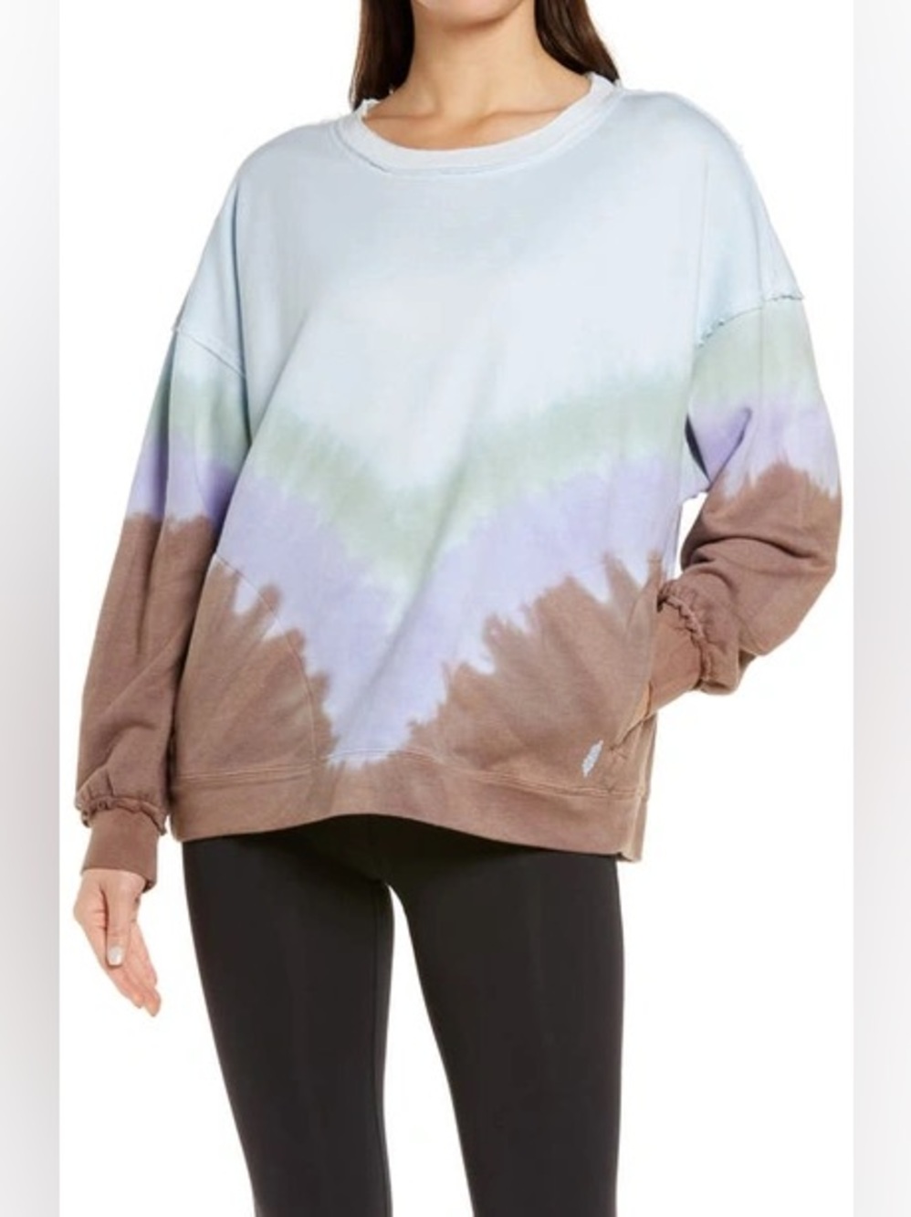 FREE PEOPLE FP MOVEMEN Metti Ombre Sweatshirt In Philox Combo